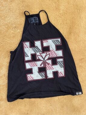 Hawaii's Finest Black Tank Top with White and Red Graphic